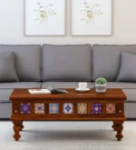 Miramika Sheesham Wood Coffee Table In Honey Oak Finish By Royal Sheesham - Image 2