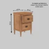Royal sheesham bedside table with drawer and shelf - Image 7