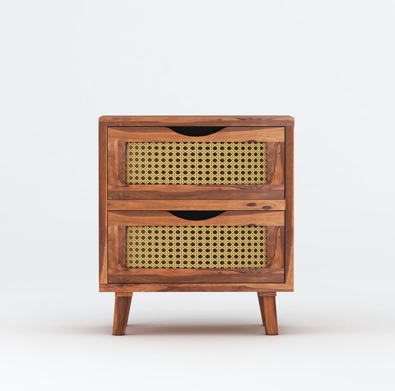 Royal sheesham solid sheesham wood bedside table online - Image 5