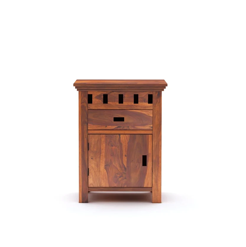 Royal sheesham modern bedside table for bedroom - Image 4