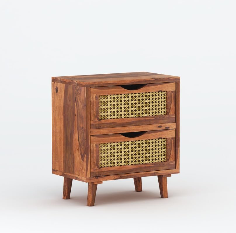 Royal sheesham solid sheesham wood bedside table online - Image 4