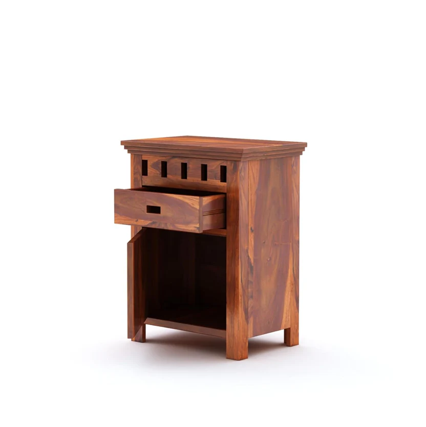 Royal sheesham modern bedside table for bedroom - Image 3
