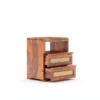 Royal sheesham bedside table with open shelf design - Image 6