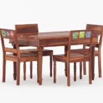 Royal sheesham round dining table 4 seater wooden set