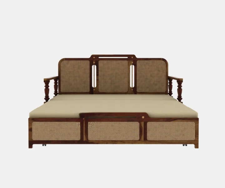 Royal sheesham affordable sofa cum bed with mattress - Image 10