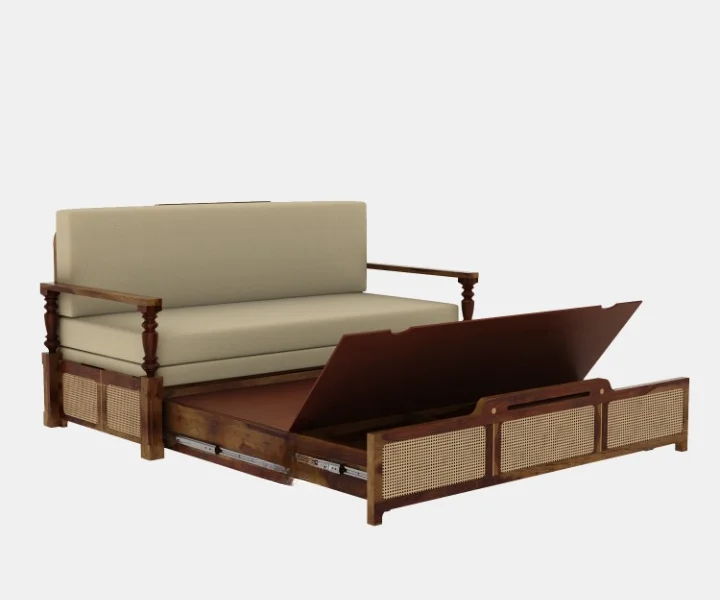 Royal sheesham affordable sofa cum bed with mattress - Image 11