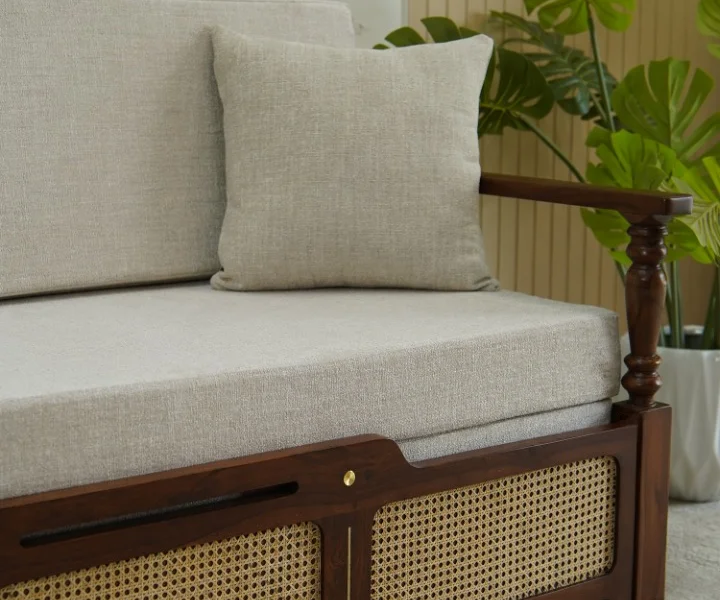 Royal sheesham affordable sofa cum bed with mattress - Image 5