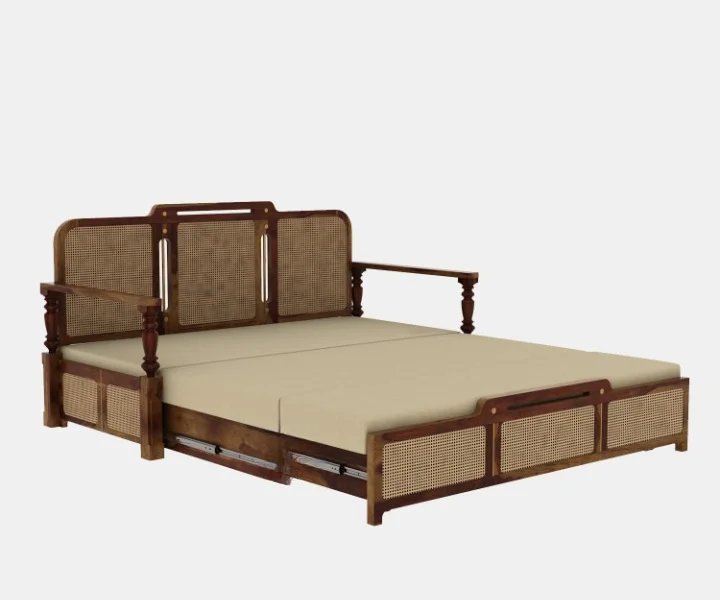 Royal sheesham affordable sofa cum bed with mattress - Image 9