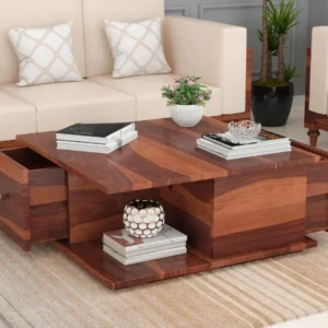 Solid Sheesham Wood Coffee Table for Living Room – Royal Sheesham Furniture