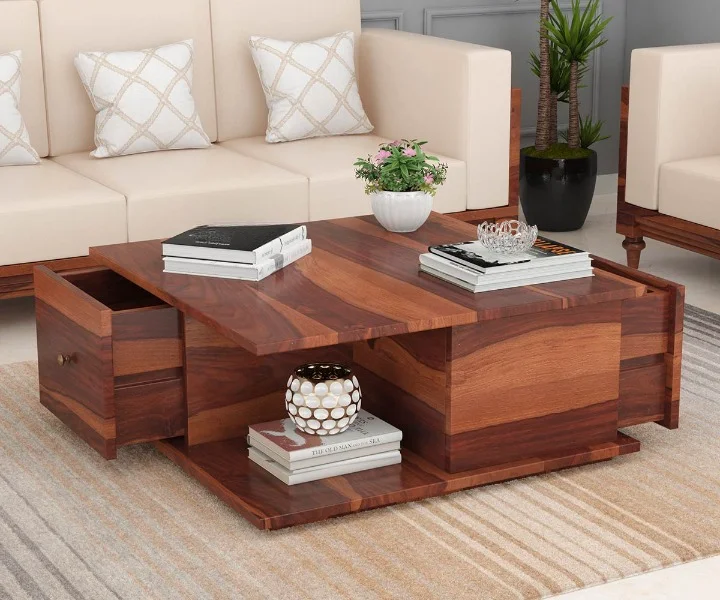 Solid Sheesham Wood Coffee Table for Living Room – Royal Sheesham Furniture
