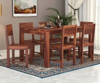 Classic Sheesham Wood Dining Table Set for Modern Homes