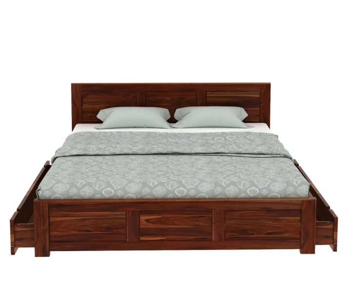 Contemporary Solid Wood Bed Royal Sheesham - Image 4