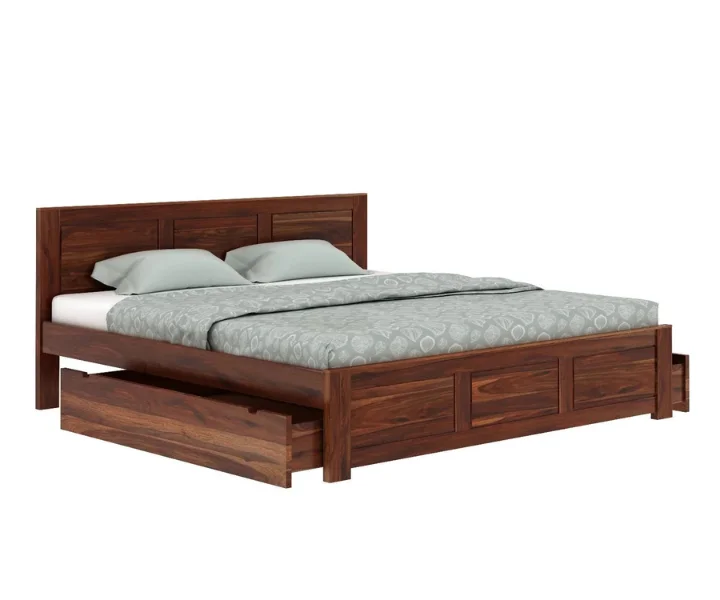 Contemporary Solid Wood Bed Royal Sheesham - Image 9