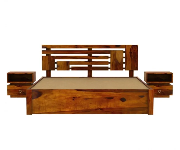 Designer Solid Sheesham Wood Bed Royal Sheesham - Image 9