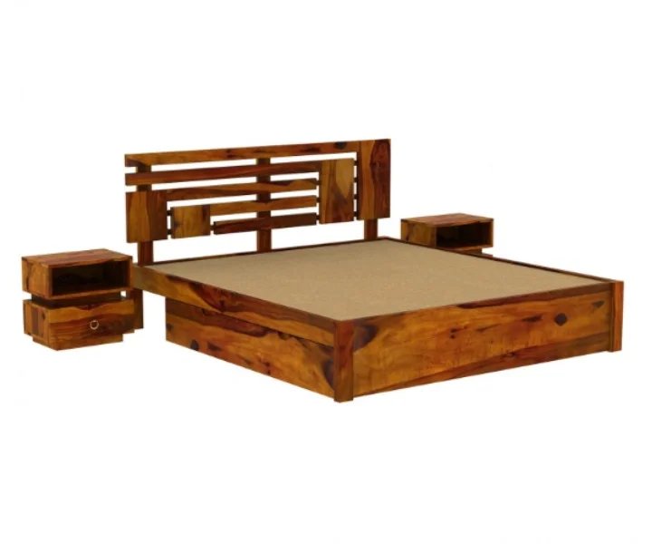 Designer Solid Sheesham Wood Bed Royal Sheesham - Image 3