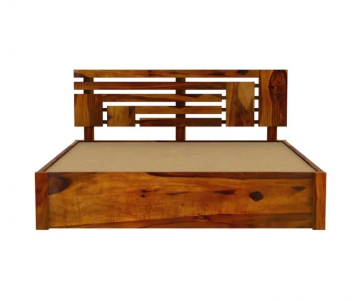 Designer Solid Sheesham Wood Bed Royal Sheesham - Image 5