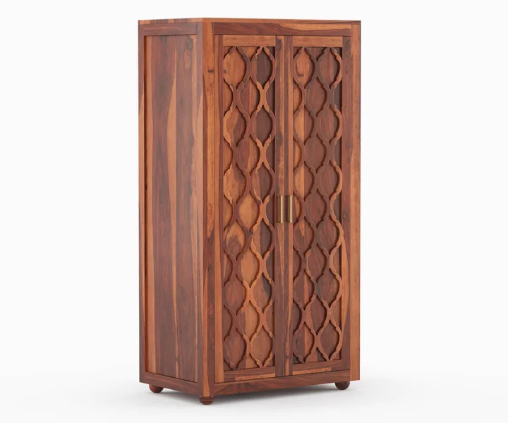 Elegant 2 Door Sheesham Wood Wardrobe Royal Sheesham - Image 5