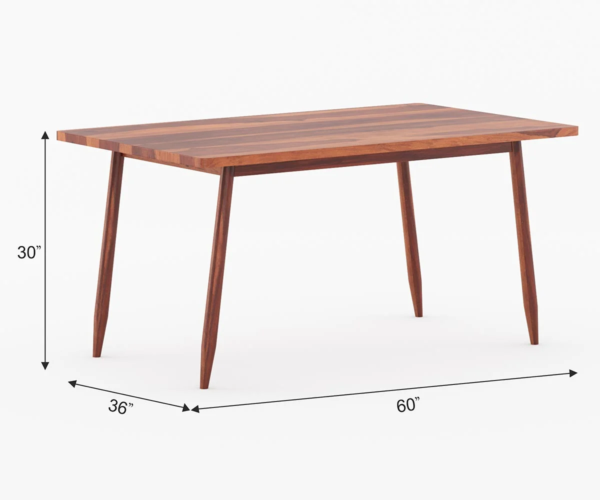 Elegant Heritage Solid Sheesham Wood 6 Seater Dining Table Set - Image 10