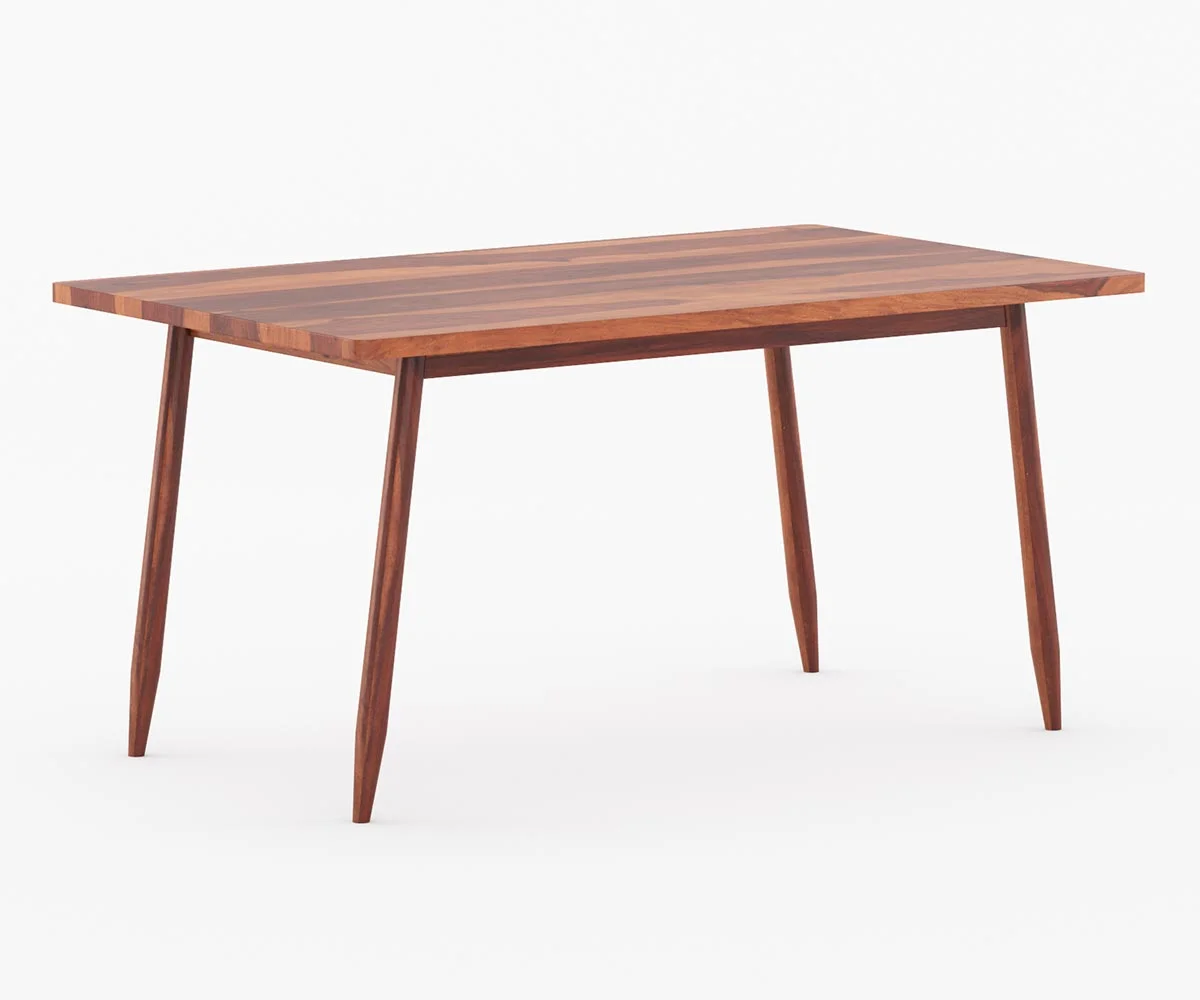 Elegant Heritage Solid Sheesham Wood 6 Seater Dining Table Set - Image 5