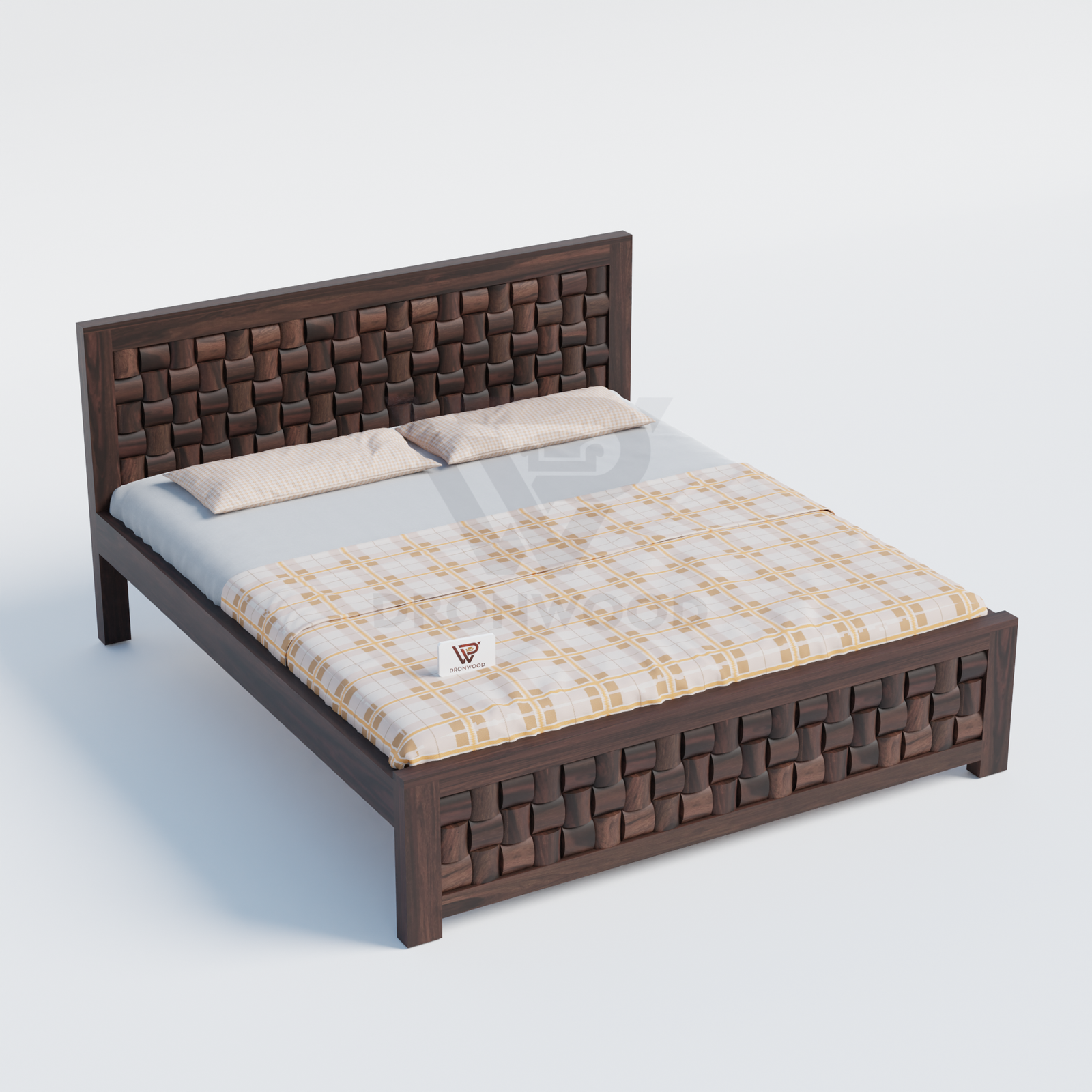 Elegant Sheesham Wood Storage Bed with Modern Headboard Design - Image 2