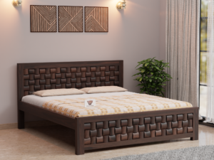 Premium Sheesham Wood Bed with Storage Drawers for Modern Bedroom