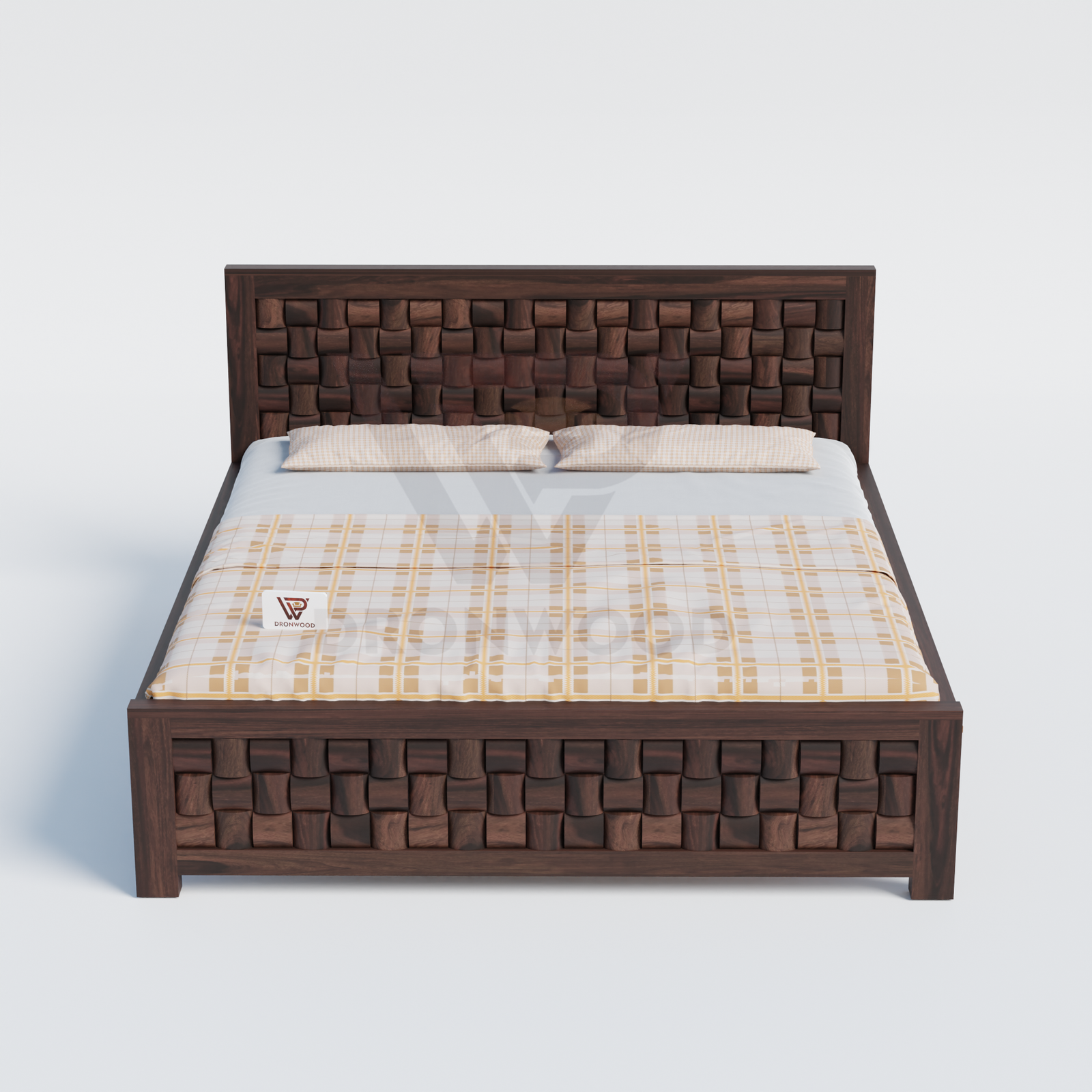 Elegant Sheesham Wood Storage Bed with Modern Headboard Design - Image 5