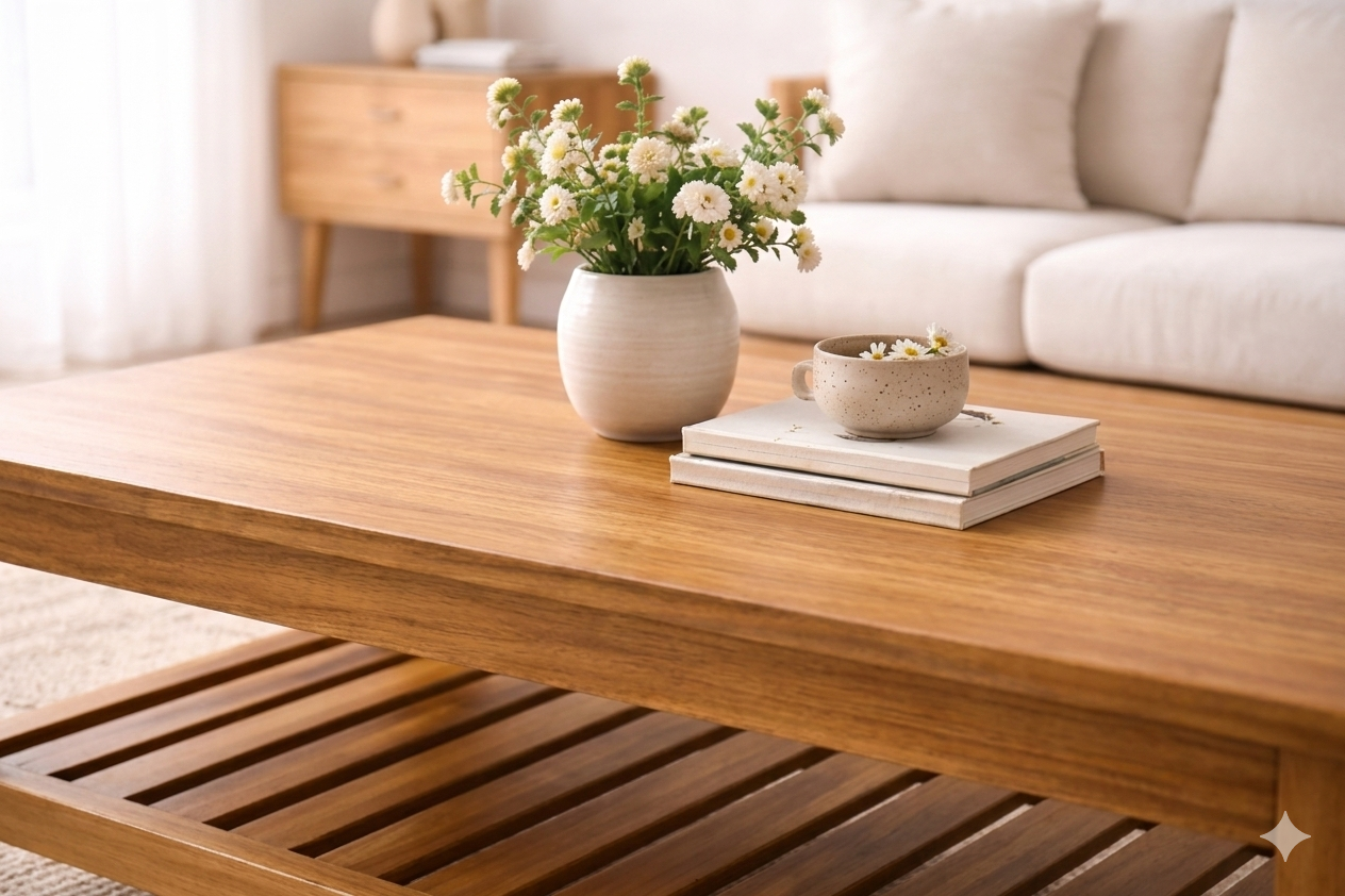 Classic Rajasthan Premium Solid Wood Coffee Table with Modern - Image 3