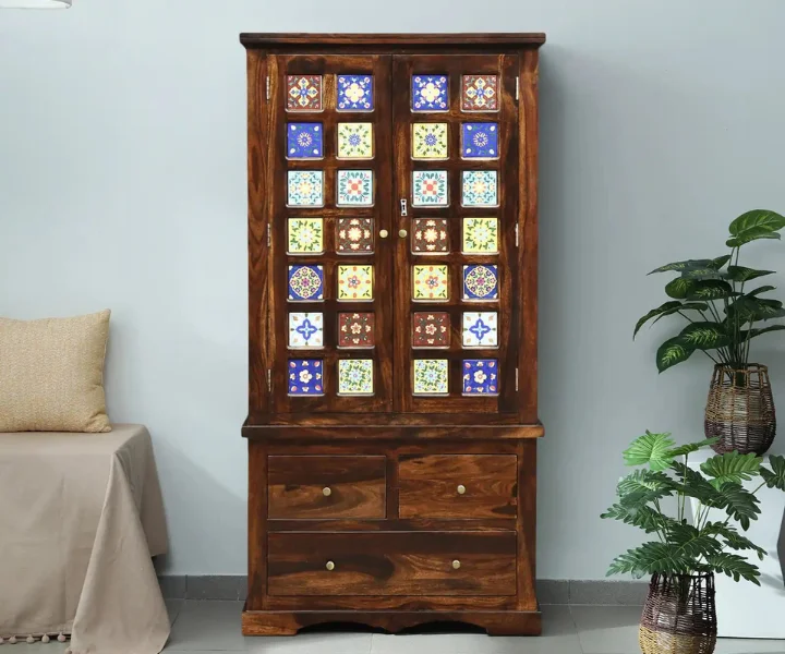 Handcrafted Sheesham Wood Wardrobe Royal Sheesham