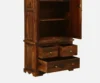 Handcrafted Sheesham Wood Wardrobe Royal Sheesham - Image 3