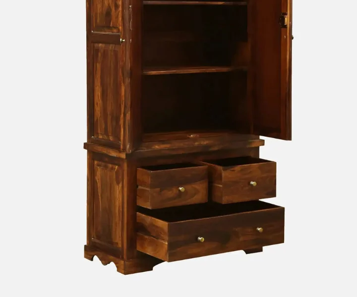 Handcrafted Sheesham Wood Wardrobe Royal Sheesham - Image 3