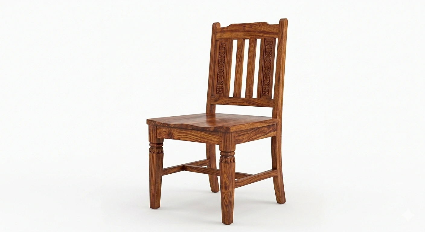 Luxury Handcrafted Sheesham Wood Chair Royal Sheesham(set of 2) - Image 2