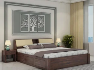 Luxury Solid Sheesham Wood King Size Bed Royal Sheesham for Bedroom Furniture