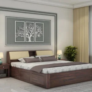 Luxury Solid Sheesham Wood King Size Bed Royal Sheesham for Bedroom Furniture