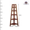 Solid Sheesham Minimalist Wooden Bookshelf Royal Sheesham - Image 3