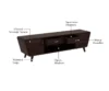 Modern Solid Sheesham Wood TV Cabinet with Center Shelves & Side Storage - Image 2
