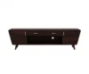 Modern Solid Sheesham Wood TV Cabinet with Center Shelves & Side Storage - Image 3