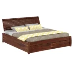 Premium Handmade Sheesham Wood Storage Bed for Modern Bedroom - Image 2