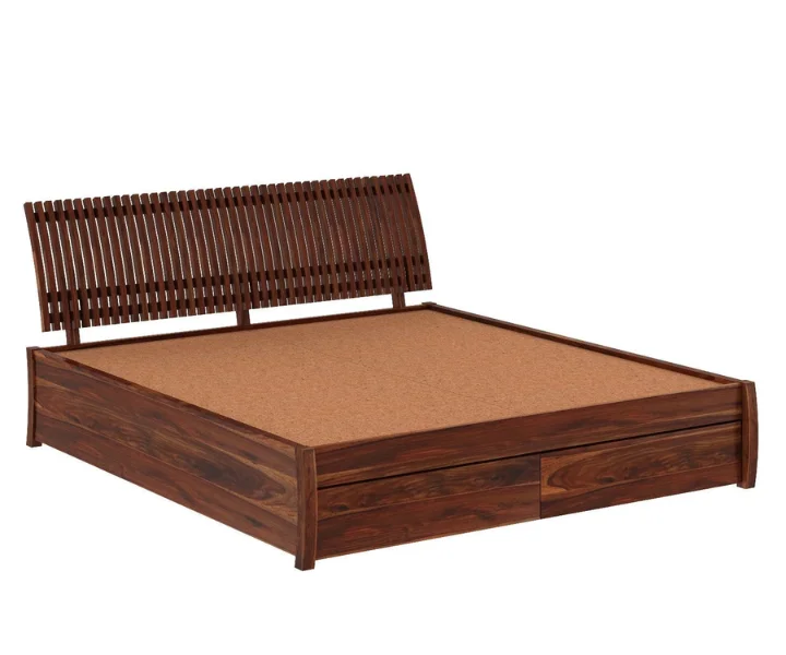Premium Handmade Sheesham Wood Storage Bed for Modern Bedroom - Image 3