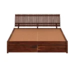 Premium Handmade Sheesham Wood Storage Bed for Modern Bedroom - Image 8