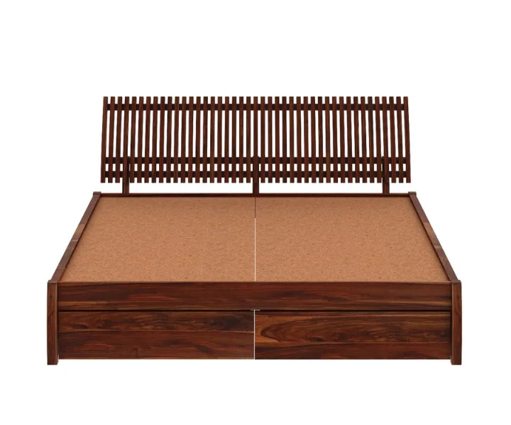 Premium Handmade Sheesham Wood Storage Bed for Modern Bedroom - Image 8