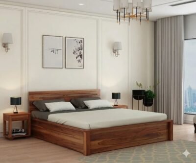 Handmade Solid Sheesham Wood Bed Frame by Royal Sheesham