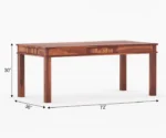 Heritage Wooden 6 Seater Dining Table - Image 2