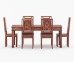 Heritage Wooden 6 Seater Dining Table - Image 3