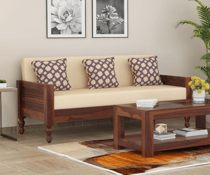 Royal Sheesham Luxury Solid Wood Living Room Sofa