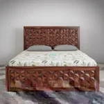 Royal Sheesham Signature 3D Geometric Designer Bed - Image 3