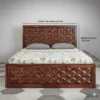 Royal Sheesham Signature 3D Geometric Designer Bed - Image 6