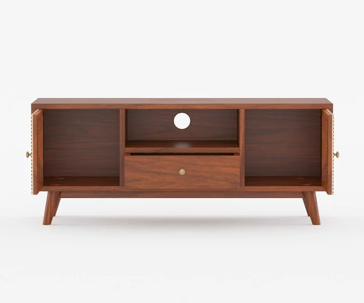 Royal Sheesham Wooden TV Console with Storage - Image 2