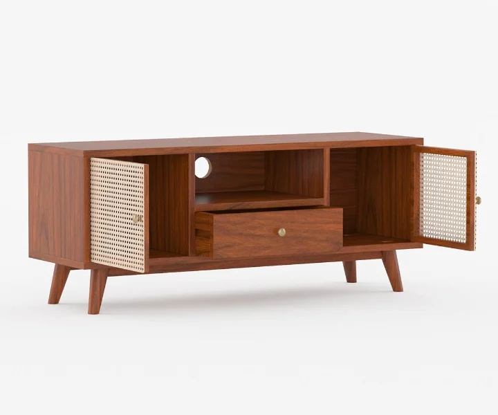 Royal Sheesham Wooden TV Console with Storage - Image 3