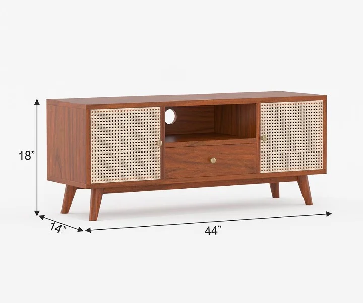 Royal Sheesham Wooden TV Console with Storage - Image 4