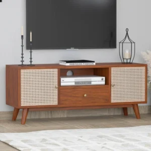 Solid Sheesham Wood TV Console with Storage – Royal Sheesham